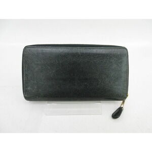 Balenciaga Green Long Giant Round Khaki Leather Wallet Zip